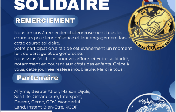 Course solidaire au profit de l&rsquo;association Un Enfant par la Main