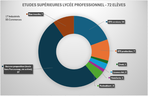 Études supérieures lycée professionnel 2025